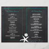 Modern Beach Wedding Celebration Bi Fold Programme (Achterkant)