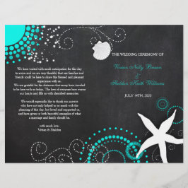 Modern Beach Wedding Celebration Bi Fold Programme