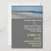 Modern Beach Wedding Invitation Kaart (Achterkant)