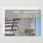 Modern Beach Wedding Invitation Kaart (Voorkant)