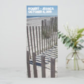 Modern Beach Wedding Invitation Kaart (Staand voorkant)