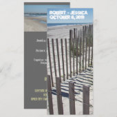 Modern Beach Wedding Invitation Kaart (Voorkant / Achterkant)