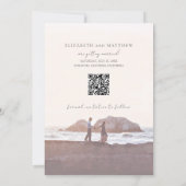 Modern Beach Wedding Save the Date Kaart (Achterkant)