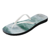 Modern Beach Zee Waves Aan Zee Sjabloon Volwassen Teenslippers (Schuin)