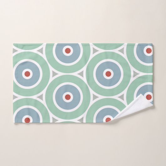 Modern Beachy Circle Design Bad Handdoek (Handdoek)