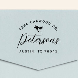 Modern Beachy Return Address Self-inking Stamp Zelfinktende Stempel