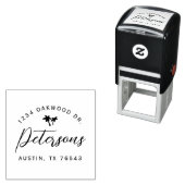Modern Beachy Return Address Self-inking Stamp Zelfinktende Stempel (In situ)