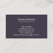 Modern Beagle logo Dog Walking Visitekaartje (Achterkant)