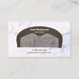 Modern Beard Comb & Marble | Visitekaartje Afsprakenkaartje