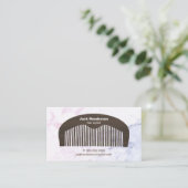 Modern Beard Comb & Marble | Visitekaartje Afsprakenkaartje (Staand voorkant)