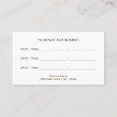 Modern Beard Comb & Marble | Visitekaartje Afsprakenkaartje (Achterkant)