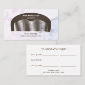 Modern Beard Comb & Marble | Visitekaartje Afsprakenkaartje (Voorkant / Achterkant)