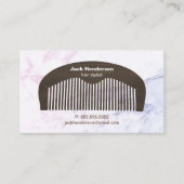 Modern Beard Comb & Marble | Visitekaartje Afsprakenkaartje (Voorkant)