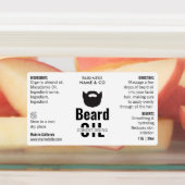 Modern Beard Oil Label 1 OZ 30ml druppelflesje (Aangebracht)