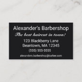 Modern Bearded Man Visitekaartje (Achterkant)