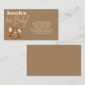 Modern Bearly Wait Baby shower Boeken Verzoek Informatiekaartje (Voorkant / Achterkant)