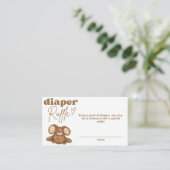 Modern Bearly Wait Baby shower Luierkrabbel Informatiekaartje (Staand voorkant)