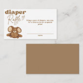 Modern Bearly Wait Baby shower Luierkrabbel Informatiekaartje (Voorkant / Achterkant)