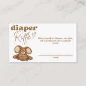 Modern Bearly Wait Baby shower Luierkrabbel Informatiekaartje (Voorkant)