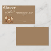 Modern Bearly Wait Baby shower Luierkrabbel Informatiekaartje (Voorkant / Achterkant)