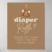 Modern Bearly Wait Baby shower Luierkrabbel Poster (Voorkant)