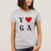 Modern Beauful Yoga Heart T-shirt (Voorkant)