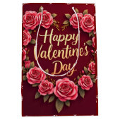 Modern Beautiful Luxury Floral Love Collection Medium Cadeauzakje (Voorkant)