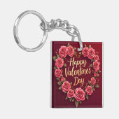 Modern Beautiful Luxury Floral Love Collection Sleutelhanger (Voorkant Links)