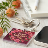 Modern Beautiful Luxury Floral Love Collection Sleutelhanger (Voorkant Rechts)