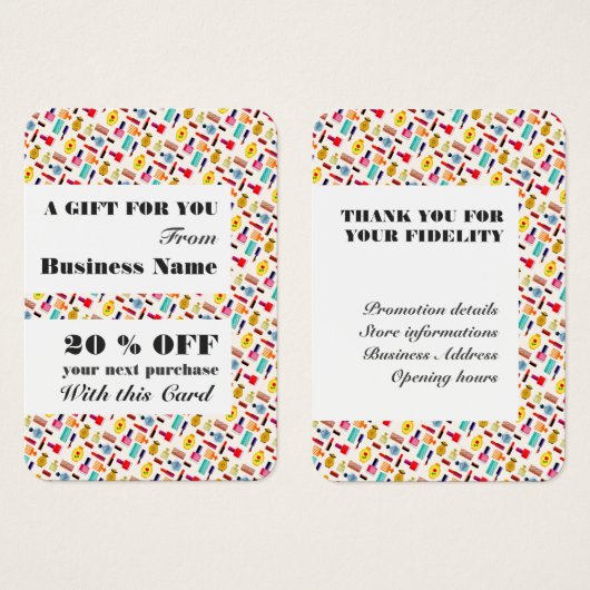 Modern Beauty Accessoires Beautician & Hairdresser Visitekaartje (Voorkant /achterkant)