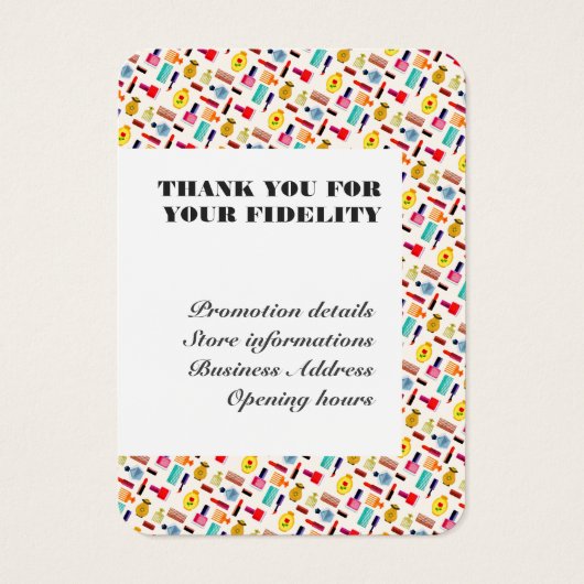 Modern Beauty Accessoires Beautician & Hairdresser Visitekaartje (Achterkant)