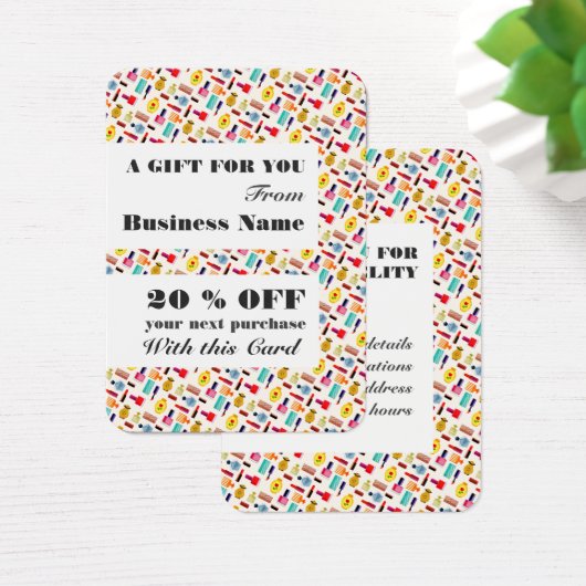 Modern Beauty Accessoires Beautician & Hairdresser Visitekaartje (Bureau)