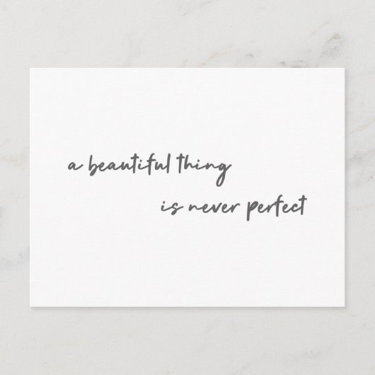 Modern Beauty | Een mooi ding is nooit perfect Briefkaart (Voorkant)