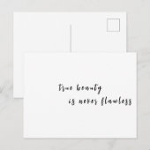 Modern Beauty Inspirational Quote Design Briefkaart (Voorkant / Achterkant)