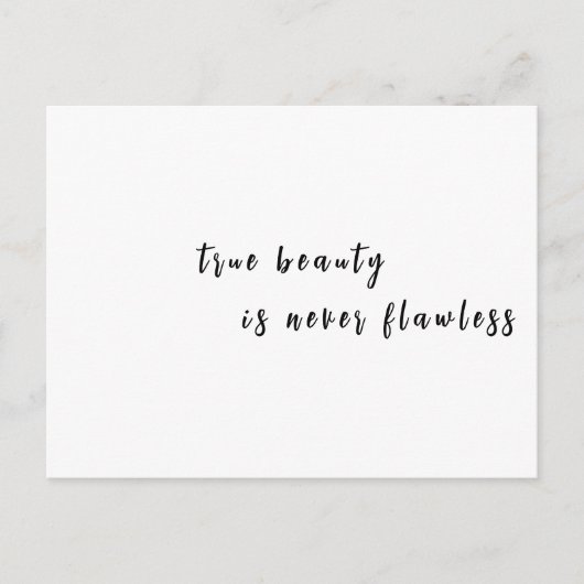Modern Beauty Inspirational Quote Design Briefkaart (Voorkant)