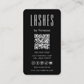 Modern Beauty Lashes Salon QR Code Visitekaartje (Achterkant)