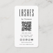 Modern Beauty Lashes Salon QR Code Visitekaartje (Achterkant)