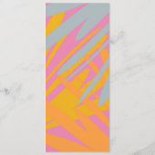 Modern Beauty Makeup Tropical Pattern Pink Menu (Achterkant)