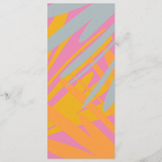 Modern Beauty Makeup Tropical Pattern Pink Menu (Achterkant)