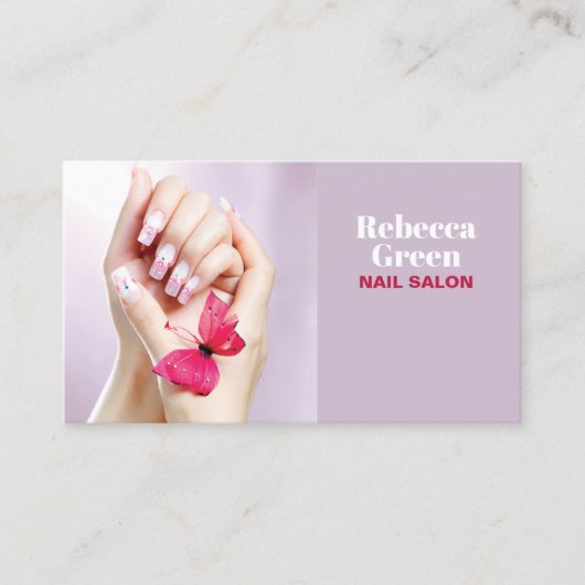 Modern Beauty Manicurist Nail Artist Nail Salon Visitekaartje (Voorkant)