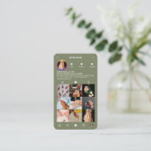 Modern Beauty Nail Tech Stylist Sage Visitekaartje (Staand voorkant)