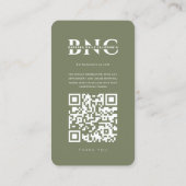 Modern Beauty Nail Tech Stylist Sage Visitekaartje (Achterkant)