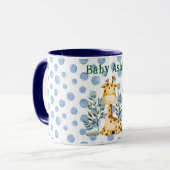 Modern Beauty Orange Giraffe With Name Coffee Mug Mok (Voorkant links)