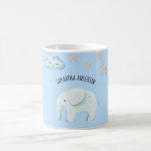 Modern Beauty Pastel Blue Elephant & Stars Kind Koffiemok (Center)