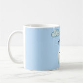 Modern Beauty Pastel Blue Elephant & Stars Kind Koffiemok (Links)