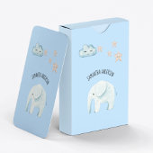 Modern Beauty Pastel Blue Elephant & Stars Kind Pokerkaarten