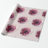 Modern Beauty Pastel Paars Figtern Cadeaupapier (Uitgerold)