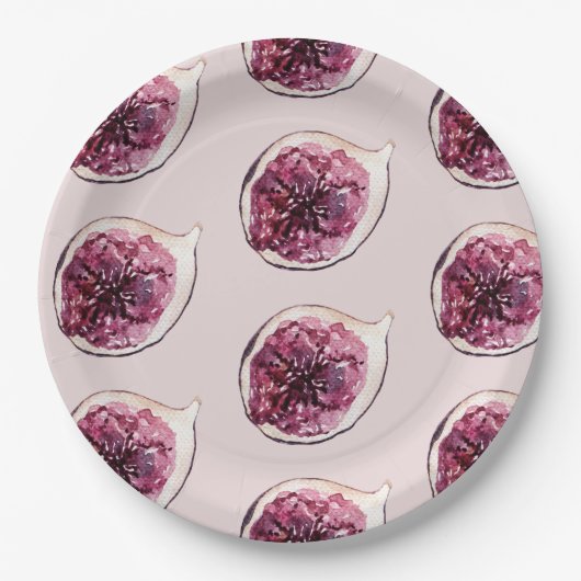 Modern Beauty Pastel Paars Figtern Papieren Bordje (Voorkant)