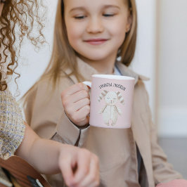 Modern Beauty Pastel Pink Bunny met naam Koffiemok