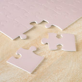Modern Beauty Pastel Pink Bunny met naam Legpuzzel (Zijkant)